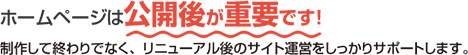 ホームページは公開後が重要です