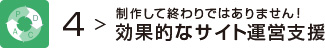 制作して終わりでありません｜効果的なサイト運営支援